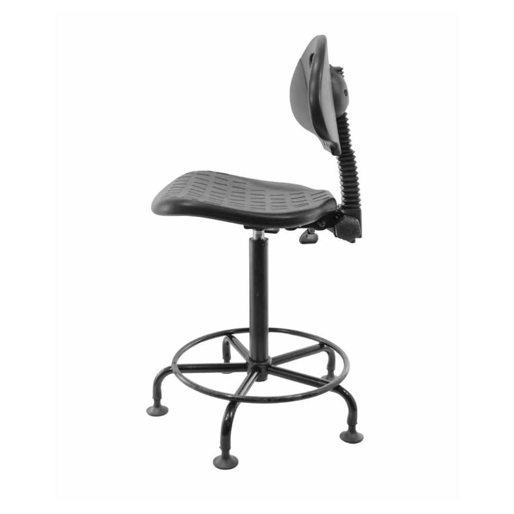 SILLA NOGAL BEAT E-28076-E08 | Silla Industrial | Asiento Respaldo Poliuretano | Base Metálica | Pistón Cajero | Regatones | Interior - E-28076-E08 - GERSA - NOGAL BEAT - Sillas para oficina