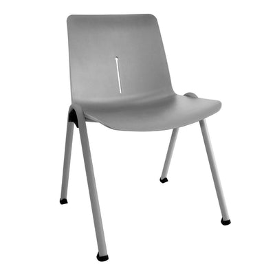 SILLA NOGAL BEAT E-50458G | Silla Comercial para Visita Sala de Espera | Concha Polipropileno | Estructura Metálica Adherente | Interior - E-50458G - GERSA - NOGAL BEAT - Sillas