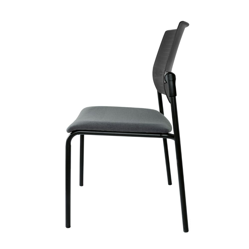 SILLA NOGAL BEAT E-50850N | Silla Visita | Respaldo Polipropileno | Tapiz Tela | Asiento Hule Espuma | Estructura Metal | Interior - E-50850N - GERSA - NOGAL BEAT - SIlla