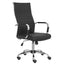 Silla de oficina directiva Albar GA-003A ergonómica tapizada en vinil con respaldo de gajos y base cromada