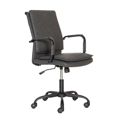 SILLA NOGAL BEAT GA - 005 | Silla Semi - Ejecutiva | Respaldo Tapiz Vinil | Hule Espuma | Brazos Tubular Acero | Base Metal | Reclinable | Interior - GA - 005 - ALBAR - NOGAL BEAT - Sillas de oficina