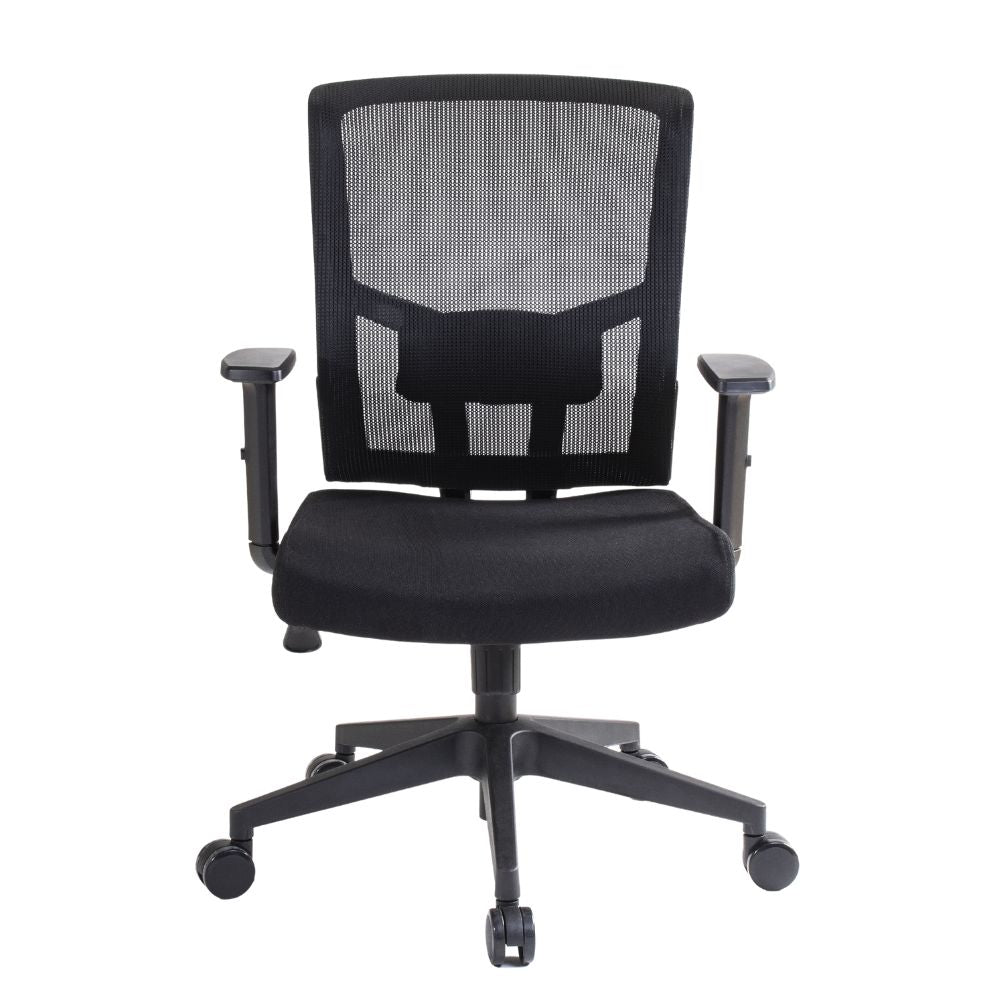 SILLA NOGAL BEAT HABANA EJECUTIVO | Silla Ejecutiva | Base Nylon Rodajas | Respaldo Ajustable | Asiento Tapizado | Brazos | Negro | Interior - HABANA EJECUTIVO - MOBILIARIO EN MOVIMIENTO - NOGAL BEAT - Silla para oficina