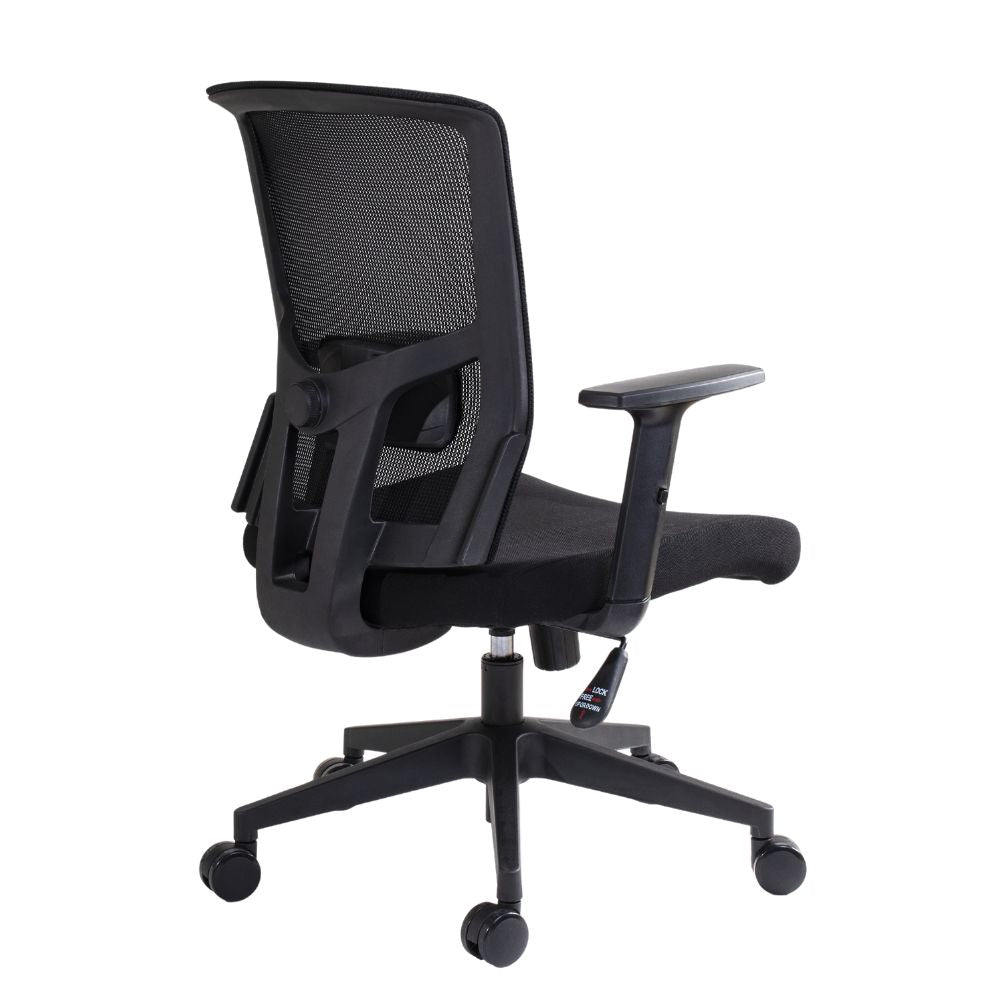 SILLA NOGAL BEAT HABANA EJECUTIVO | Silla Ejecutiva | Base Nylon Rodajas | Respaldo Ajustable | Asiento Tapizado | Brazos | Negro | Interior - HABANA EJECUTIVO - MOBILIARIO EN MOVIMIENTO - NOGAL BEAT - Silla para oficina