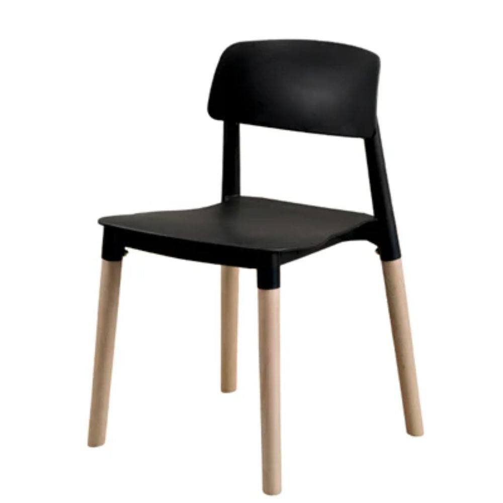 SILLA NOGAL BEAT LARISA | Silla Ocasional para Comedor Hogar | Estructura Madera de Haya Polipropileno | Exterior Techado - LARISA - CAMCO - NOGAL BEAT - Sillas