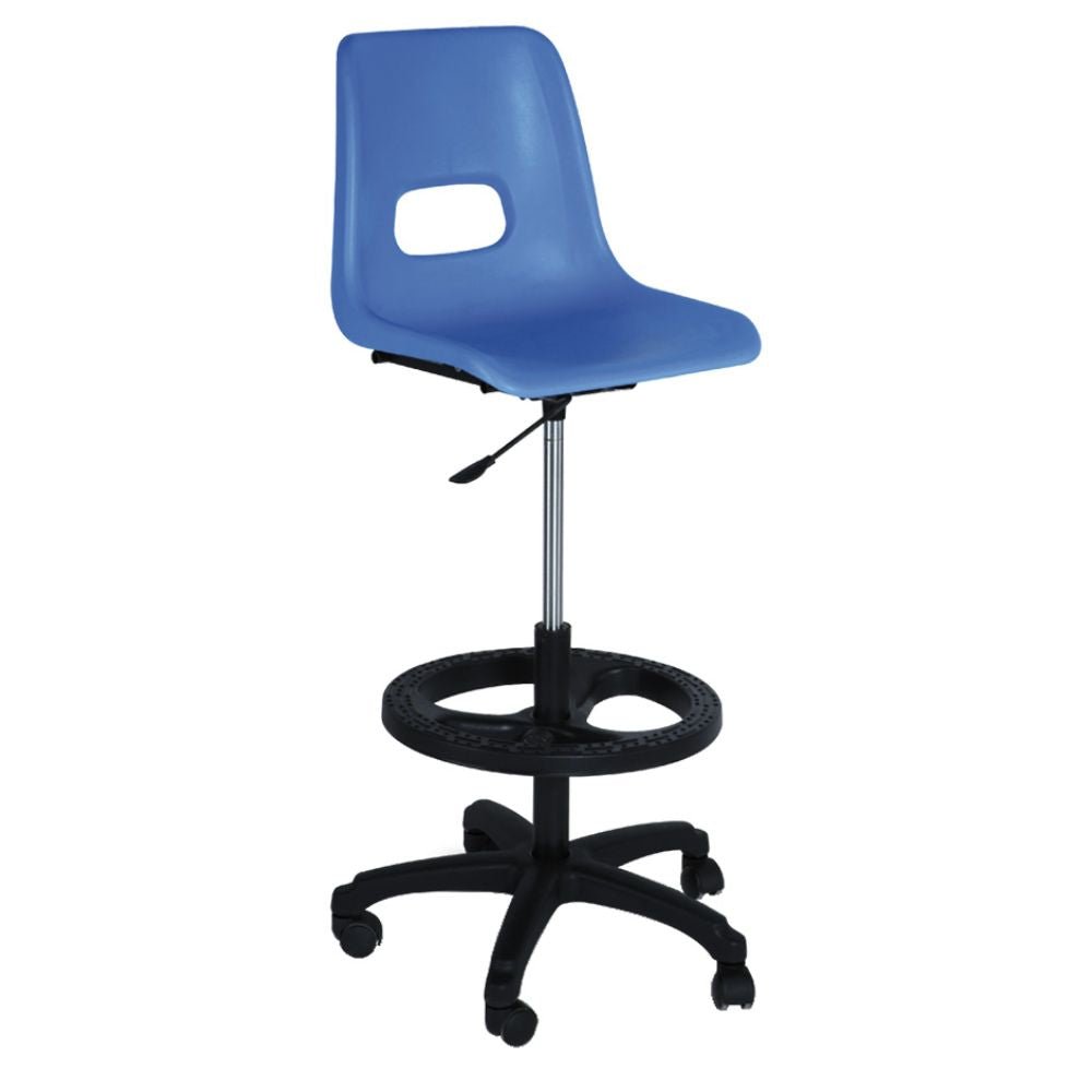 SILLA NOGAL BEAT PL - 19 A | Silla Cajero | Asiento Respaldo Polipropileno | Base Nylon 5 Puntas | Descansa Pies | Altura Ajustable | Interior - PL - 19 A - ALBAR - NOGAL BEAT - Sillas de oficina