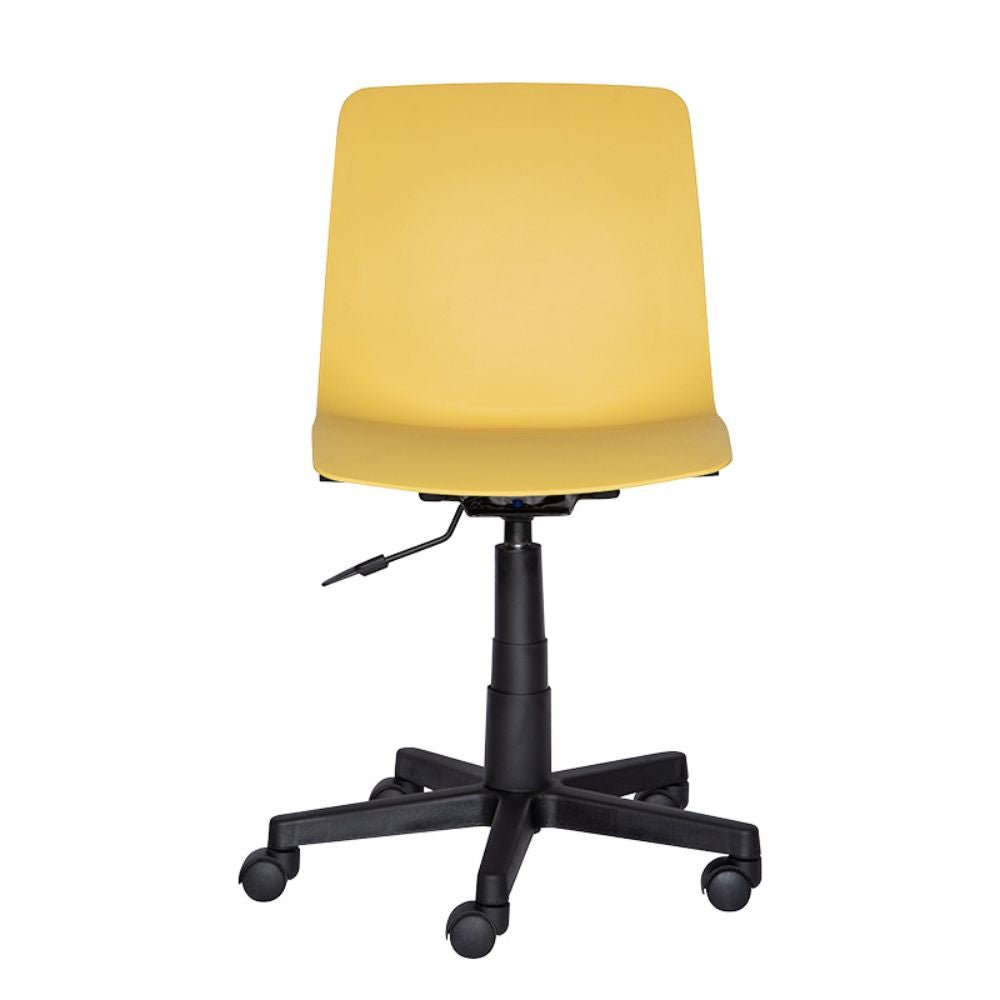 SILLA NOGAL BEAT PL - 32 | Silla Secretarial | Respaldo Asiento Polipropileno | Base Nylon 5 Puntas | Altura Ajustable | Respaldo Cubre Solera | Interior - PL - 32 - ALBAR - NOGAL BEAT - Sillas de oficina