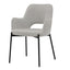 Silla comercial Nogal Beat Shcola 3038 con asiento y respaldo tapizados y patas en negro mate