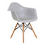 SILLA NOGAL BEAT SILLA BERLIN CON BRAZO P/MADERA | Silla Ocasional Casual Decorativa Vestíbulo | Base 4 Puntas | Madera | Polipropileno | Varios Colores | Interior - SILLA BERLIN CON BRAZO P/MADERA - MDO - NOGAL BEAT - Sillas
