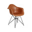 SILLA NOGAL BEAT SILLA BERLIN PIEL | Silla Ocasional Casual Decorativa Vestíbulo | Base Patas Metal Negro | Tapizado Piel | C/Brazos | Café Claro | Interior - SILLA BERLIN CON BRAZOS TAPIZ EN PIEL - MDO - NOGAL BEAT - Sillas