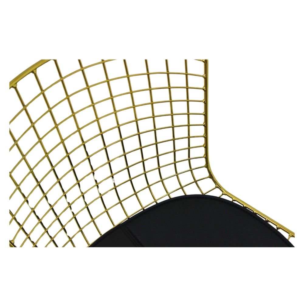 SILLA NOGTAL BEAT BEWARE GOLD | Silla Ocasional | Estructura Acero | Cubreasiento | Dorado | Exterior - Beware Gold - IDELIKA - NOGAL BEAT - Sillas