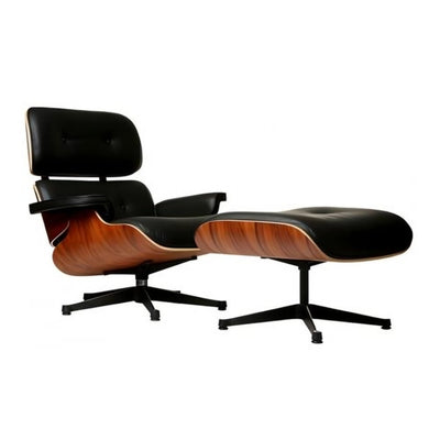 Silla Ocasional de Oficina Directiva con Ottoman - NOGAL BEAT METZ NEGRO - Varios Colores - Asiento y Respaldo Tapizados - METZ NEGRO - MDO - NOGAL BEAT - Silla Directiva