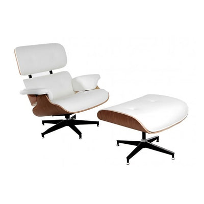 Silla Ocasional de Oficina Directiva con Ottoman - NOGAL BEAT METZ NEGRO - Varios Colores - Asiento y Respaldo Tapizados - METZ BLANCO - MDO - NOGAL BEAT - Silla Directiva