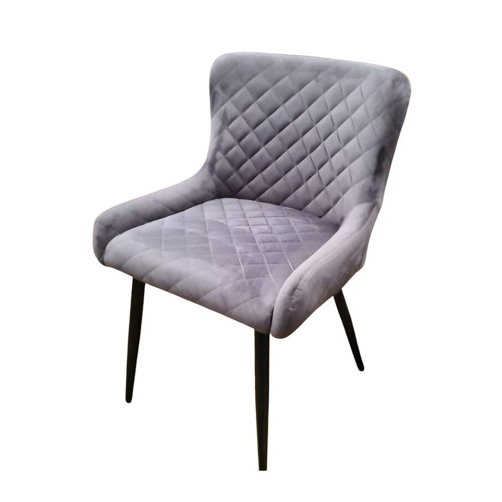 Silla ocasional Nogal Beat Manchester con estructura metálica y tapizado en tela