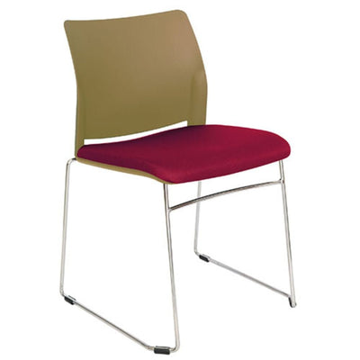 SILLA OFFIHO ALPHA OHV-107 | Silla Diseño Ergonómico Sala Espera Institución | Base Trineo | Asiento Varios Colores | Respaldo Polipropileno | Interior - OHV-107 - OFFIHO - NOGAL BEAT - Sillas