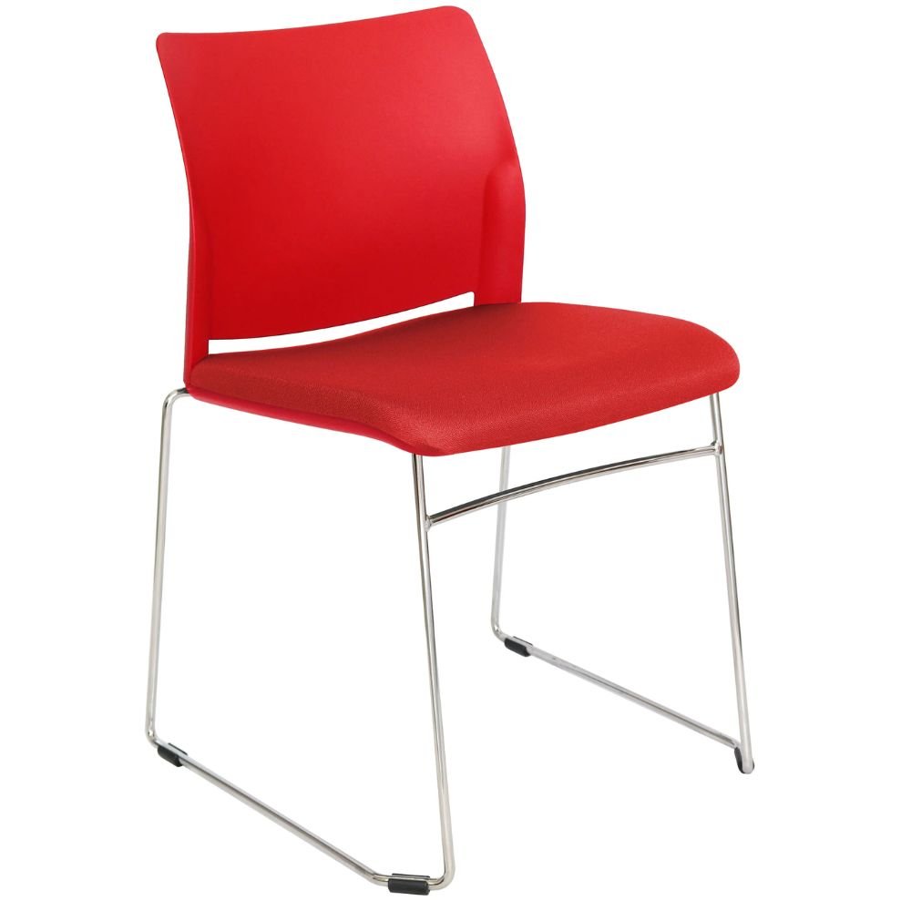 SILLA OFFIHO ALPHA OHV-107 | Silla Diseño Ergonómico Sala Espera Institución | Base Trineo | Asiento Varios Colores | Respaldo Polipropileno | Interior - OHV-107 - OFFIHO - NOGAL BEAT - Sillas