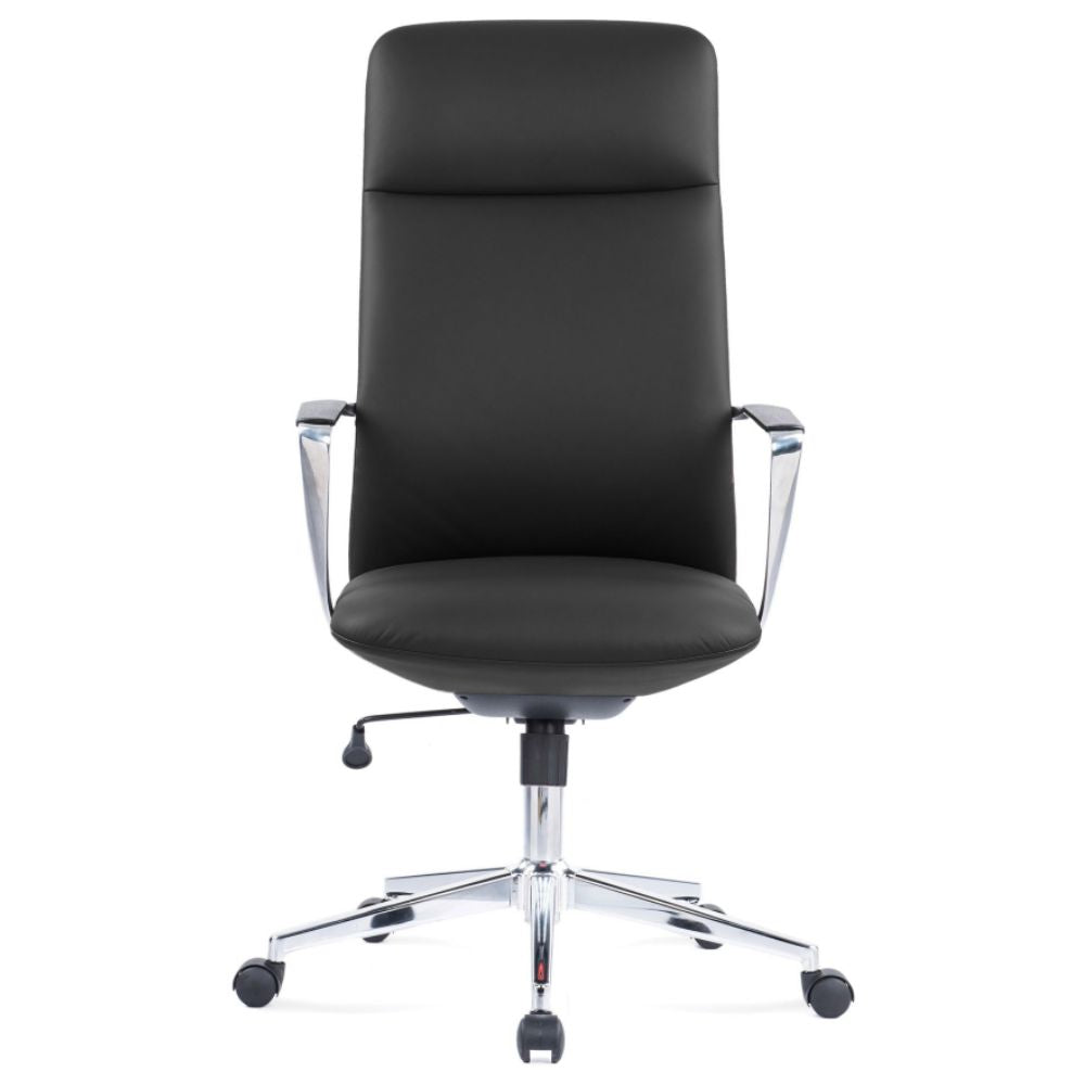 SILLA OFFIHO FENIX OHE - 165negro | Silla Ejecutiva para Gerencia Dirección | Altura Ajustable | Base Estrella | Negro | Soft Revolving Leather | Interior - OHE - 165negro - OFFIHO - NOGAL BEAT - Silla para oficina