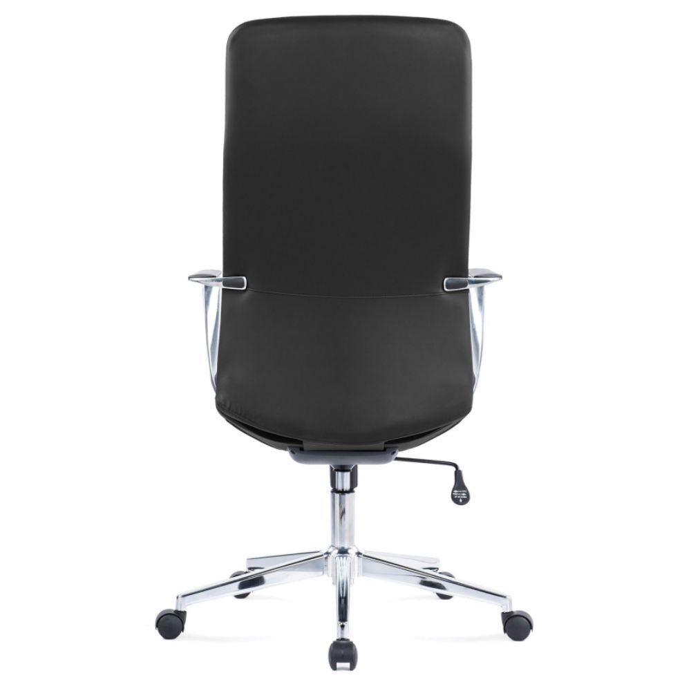 SILLA OFFIHO FENIX OHE - 165negro | Silla Ejecutiva para Gerencia Dirección | Altura Ajustable | Base Estrella | Negro | Soft Revolving Leather | Interior - OHE - 165negro - OFFIHO - NOGAL BEAT - Silla para oficina