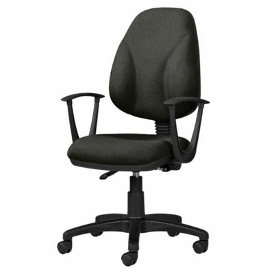 SILLA OFIK 285 TIEMPO | Silla Secretarial para Oficina | Base Estrella | Tapiz en Tela | Interior - 285 - OFIK - NOGAL BEAT - Sillas de oficina