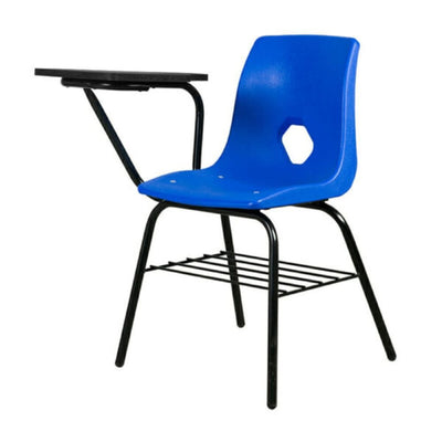 SILLA OFIK 694 | Silla Escolar para Institución | Concha en Polipropileno | Paleta de Melamina para Adulto | Interior - 694 - OFIK - NOGAL BEAT - Sillas