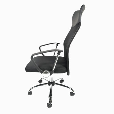 SILLA OFIK 917 E103 | Silla Ejecutiva para Oficina | Base Acero Cromado | Tela y Malla | Interior - 917 - OFIK - NOGAL BEAT - Sillas de oficina