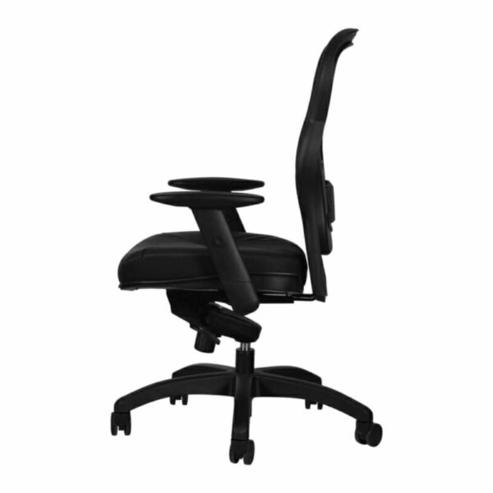 SILLA OFIK OFK 74 VL701 ST11T | Silla Ejecutiva para Oficina | Base Estrella Nylon | Piel y Polipropileno | Interior - OFK 74 - OFIK - NOGAL BEAT - Sillas de oficina