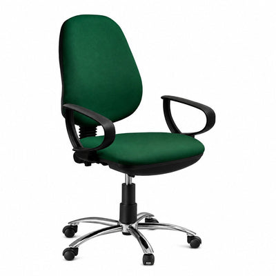 Silla Operativa Analista de Área Administrativa - GEBESA COMFORT - Varios Colores y Acabados - Brazos de Polipropileno y Base Cromada - Mecanismo Doble - GDC402PPBC - GEBESA - NOGAL BEAT - Silla Operativa