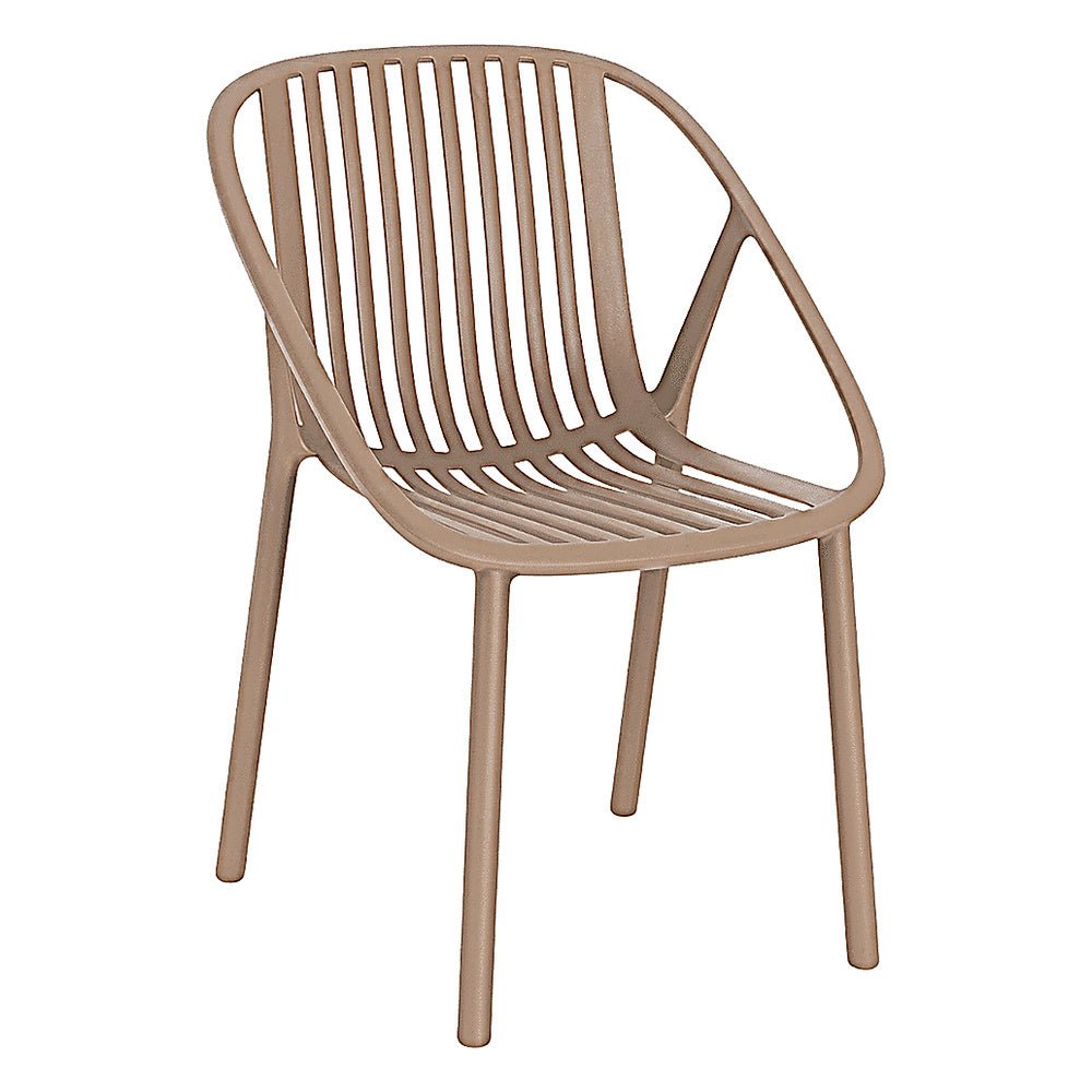 Silla para Área de Terraza Hotel Protección UV - RESOL BINI - Varios Colores - Asiento y Respaldo en Polipropileno - 05381 - Resol - NOGAL BEAT - Silla de Terraza