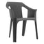 Silla para Cafetería y Comedor al Aire Libre Texturizado - RESOL COOL RECYCLED - Varios Colores - 4 Puntas Apilable y Tacos Anti Deslizantes con Protección UV
