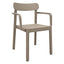 Silla para Cafetería y Comedor Con Brazos - RESOL ELBA ARMCHAIR - Varios Colores - Apilable y Protección UV - 04497 - Resol - NOGAL BEAT - Silla Comercial Interior