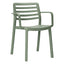 Silla para Cafetería y Comedor con Brazos - RESOL WIND ARMCHAIR - Varios Colores - Apilable y Protección - 07162 - Resol - NOGAL BEAT - Silla Comercial Interior