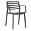 Silla para Cafetería y Comedor con Brazos - RESOL WIND ARMCHAIR - Varios Colores - Apilable y Protección - 4567 - Resol - NOGAL BEAT - Silla Comercial Interior