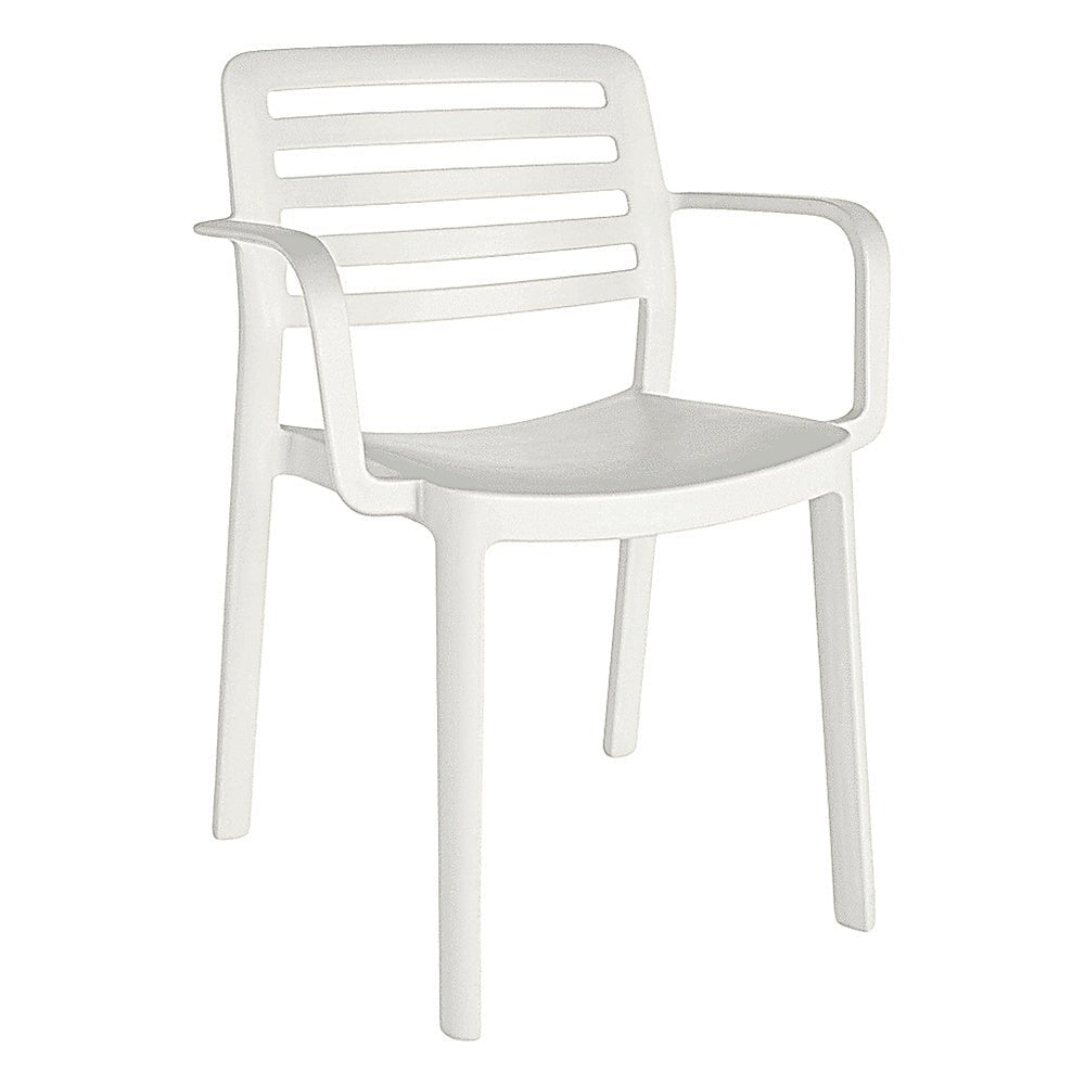 Silla para Cafetería y Comedor con Brazos - RESOL WIND ARMCHAIR - Varios Colores - Apilable y Protección - 04563 - Resol - NOGAL BEAT - Silla Comercial Interior