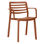 Silla para Cafetería y Comedor con Brazos - RESOL WIND ARMCHAIR - Varios Colores - Apilable y Protección - 7163 - Resol - NOGAL BEAT - Silla Comercial Interior