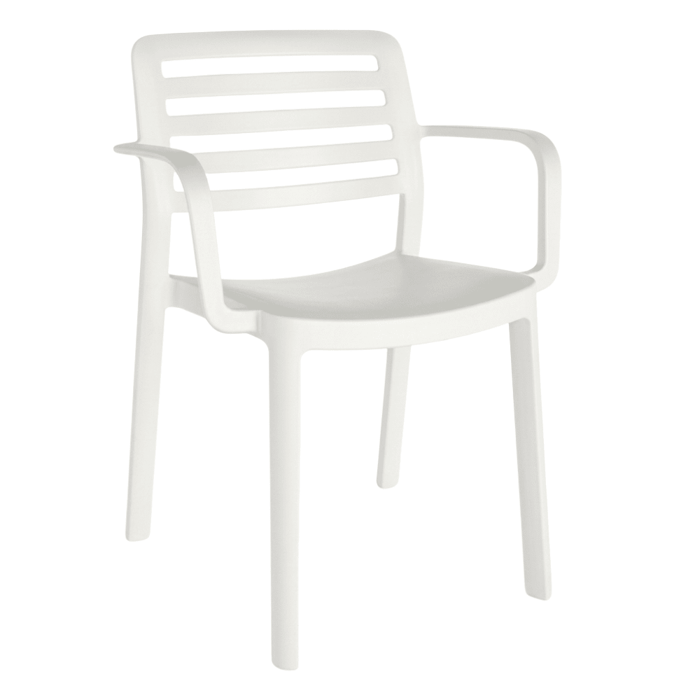 Silla para Cafetería y Comedor con Brazos - RESOL WIND ARMCHAIR - Varios Colores - Apilable y Protección - 4563 - Resol - NOGAL BEAT - Silla Comercial Interior