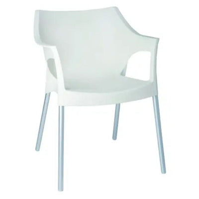 Silla para Cafetería y Comedor con Evacuación de Agua - RESOL POLE - Varios Colores - Apilable con 4 Puntas Aluminio y Protección UV - 01683 - Resol - NOGAL BEAT - Sillas