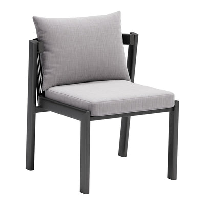 Silla para Cafetería y Jardín - ZUO HORIZON - Gris - Asiento y Respaldo Tapizados con Tela para Exterior - 704008 - Zuo - NOGAL BEAT - Silla de Terraza