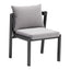 Silla para Cafetería y Jardín - ZUO HORIZON - Gris - Asiento y Respaldo Tapizados con Tela para Exterior - 704008 - Zuo - NOGAL BEAT - Silla de Terraza