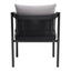 Silla para Cafetería y Jardín - ZUO HORIZON - Gris - Asiento y Respaldo Tapizados con Tela para Exterior - 704008 - Zuo - NOGAL BEAT - Silla de Terraza