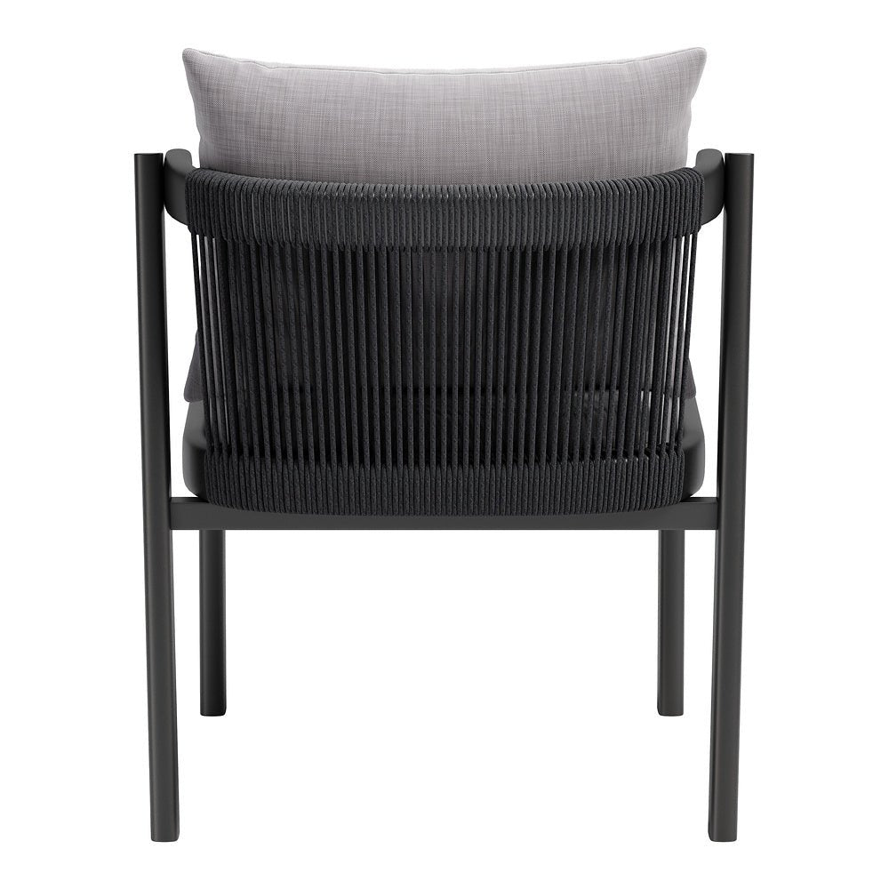 Silla para Cafetería y Jardín - ZUO HORIZON - Gris - Asiento y Respaldo Tapizados con Tela para Exterior - 704008 - Zuo - NOGAL BEAT - Silla de Terraza
