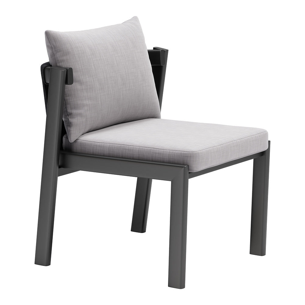 Silla para Cafetería y Jardín - ZUO HORIZON - Gris - Asiento y Respaldo Tapizados con Tela para Exterior - 704008 - Zuo - NOGAL BEAT - Silla de Terraza