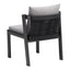 Silla para Cafetería y Jardín - ZUO HORIZON - Gris - Asiento y Respaldo Tapizados con Tela para Exterior - 704008 - Zuo - NOGAL BEAT - Silla de Terraza