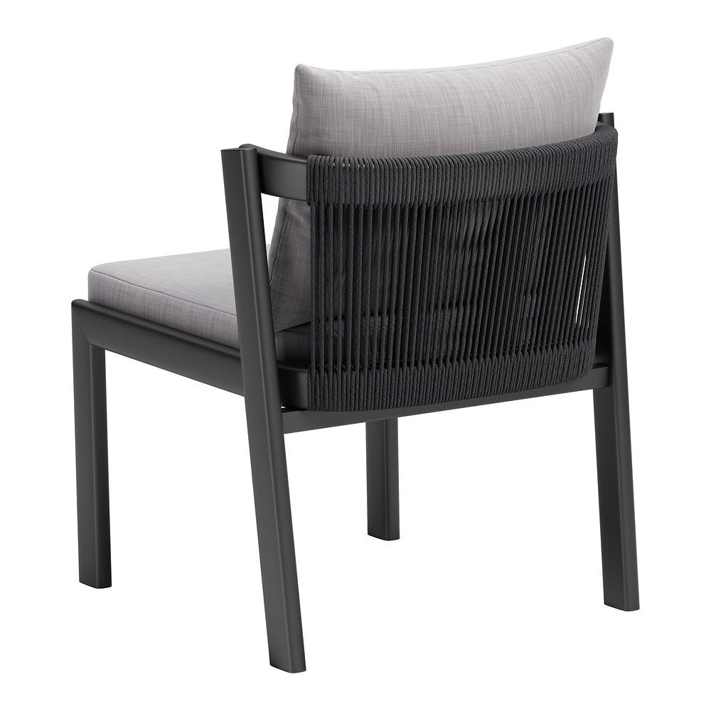 Silla para Cafetería y Jardín - ZUO HORIZON - Gris - Asiento y Respaldo Tapizados con Tela para Exterior - 704008 - Zuo - NOGAL BEAT - Silla de Terraza