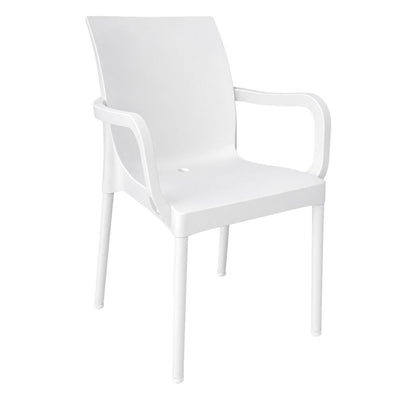 Silla para Hotel Áreas de Exterior - LABENZE IRIS 106-00850 - Blanco - Brazos y Apilable - 106-00850 - Labenze - NOGAL BEAT - Silla Comercial Exterior