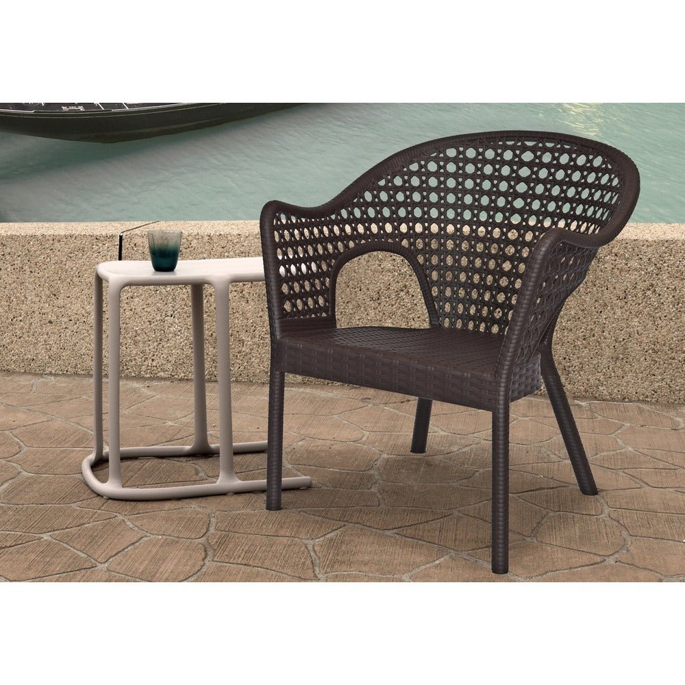 Silla para Jardín y Terraza Resistente a Rayos UV - OFFIHO IRIS OHV-7029-DC - Varios Colores - para Ambiente Salino - OHV-7029-DC - OFFIHO - NOGAL BEAT - Silla de Terraza