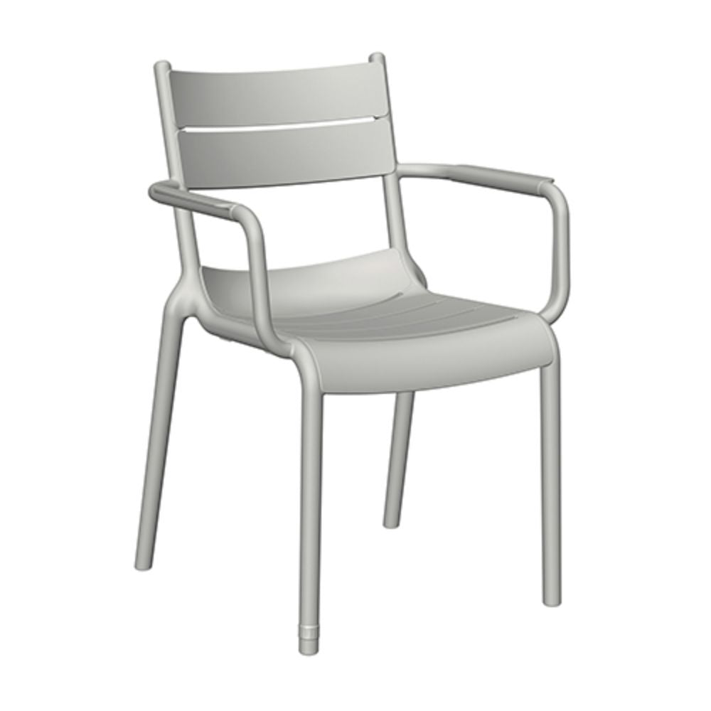 Silla para Jardín y Terraza Resistente a Rayos UV - OFFIHO NAPLES OHV - 7220A - Con Brazos - Varios Colores - Asiento y Respaldo en Polipropileno para Ambiente Salino - OHV - 7220A - OFFIHO - NOGAL BEAT - Sillas