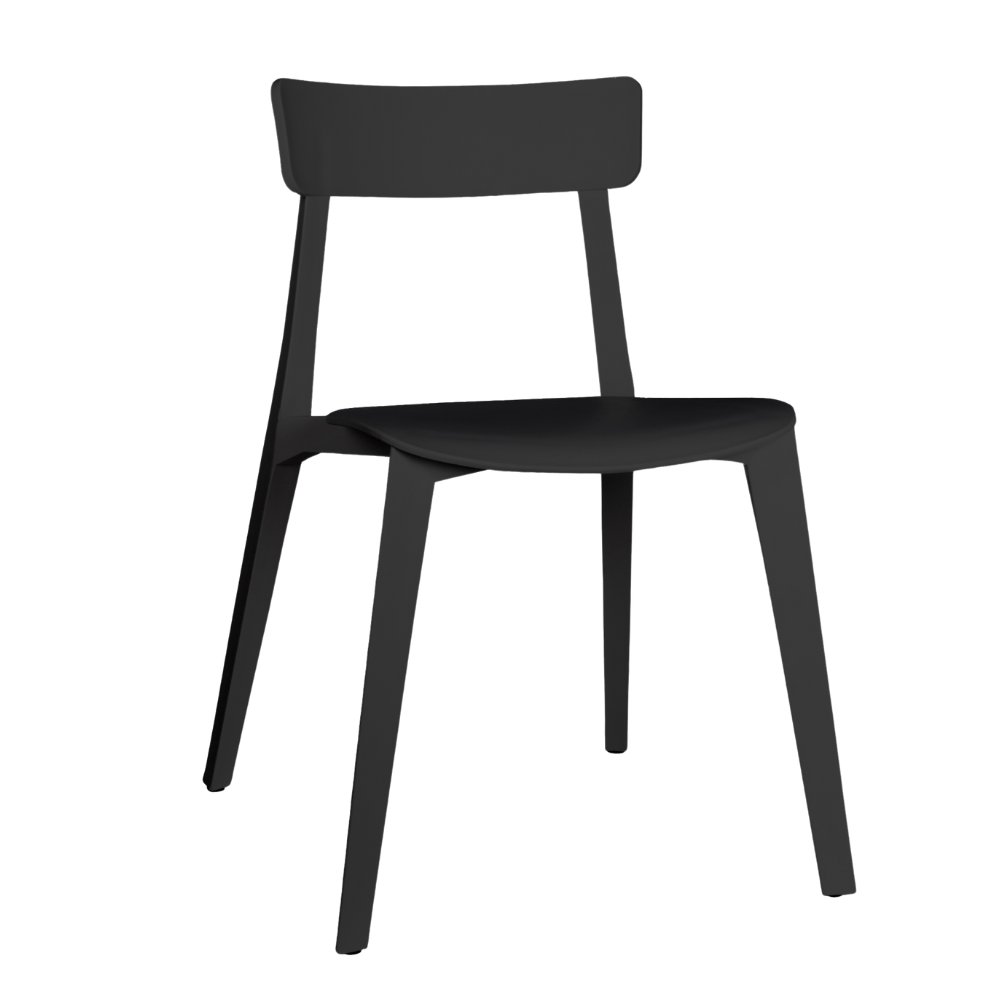Silla para Terraza Resistente a Rayos UV - OFFIHO KIPALI OHV - 18 - Sin Brazos - Varios Colores - para Ambiente Salino - OHV - 18 - OFFIHO - NOGAL BEAT - Sillas