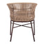 Silla para Terraza y Alberca - ZUO FREYCINET - Varios Colores - Asiento y Respaldo Tapizados con Tela para Exterior - 703988 - Zuo - NOGAL BEAT - Silla de Terraza