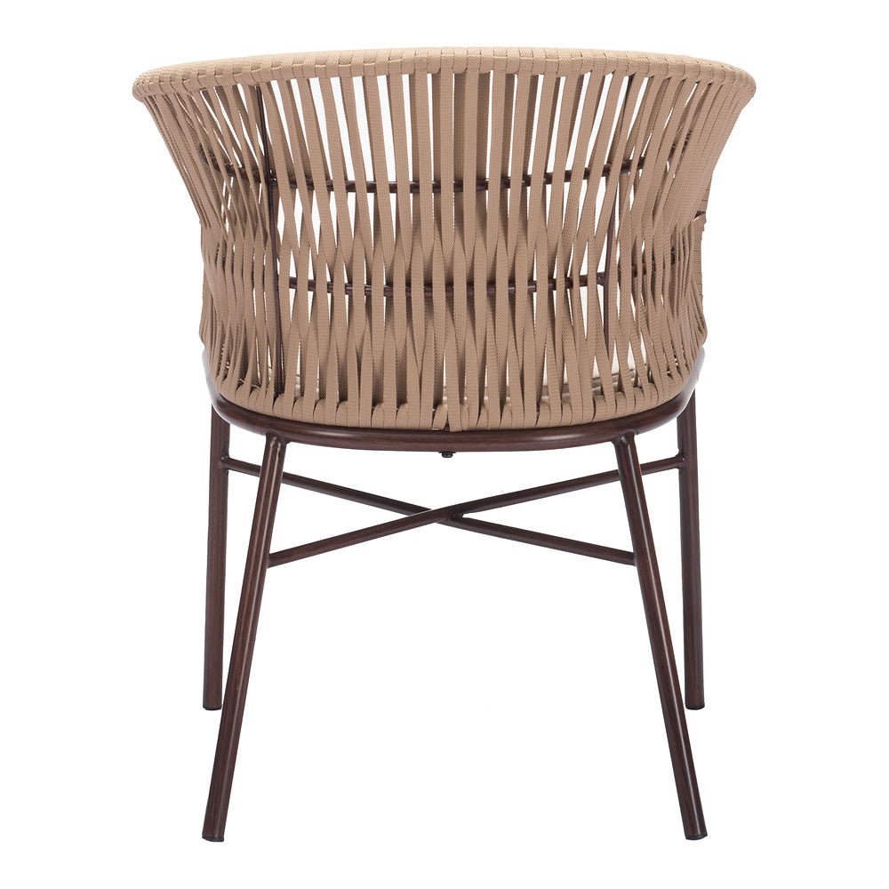 Silla para Terraza y Alberca - ZUO FREYCINET - Varios Colores - Asiento y Respaldo Tapizados con Tela para Exterior - 703988 - Zuo - NOGAL BEAT - Silla de Terraza