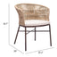 Silla para Terraza y Alberca - ZUO FREYCINET - Varios Colores - Asiento y Respaldo Tapizados con Tela para Exterior - 703988 - Zuo - NOGAL BEAT - Silla de Terraza
