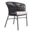 Silla para Terraza y Alberca - ZUO FREYCINET - Varios Colores - Asiento y Respaldo Tapizados con Tela para Exterior - 703987 - Zuo - NOGAL BEAT - Silla de Terraza